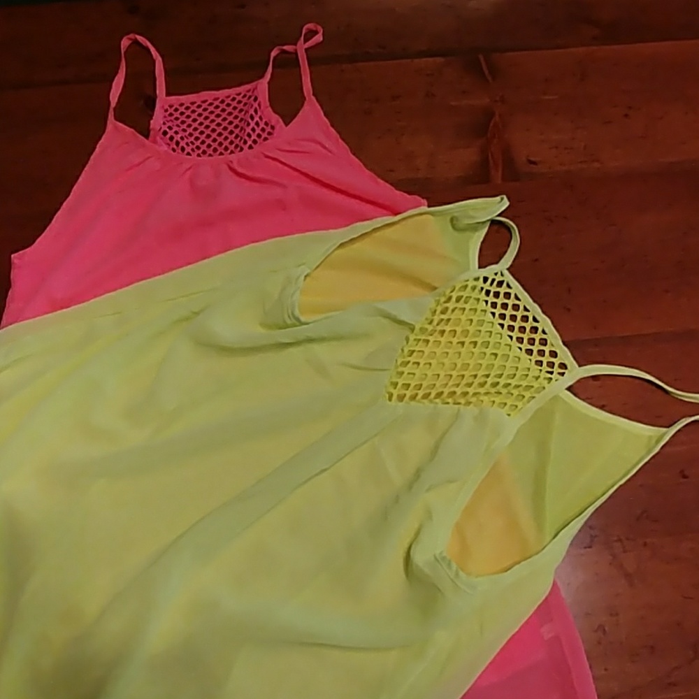 Beautiful neon lined beach swim or pool dress